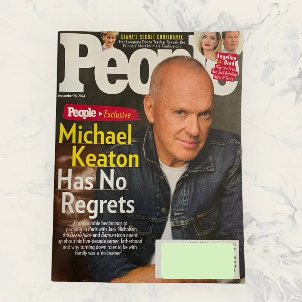People Magazine September 16 2024 Michael Keaton Angelina Brad Princess Diana